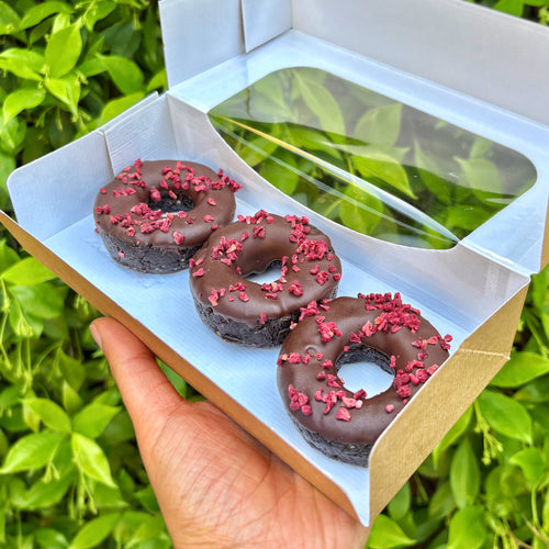 CHOCOLATE RASPBERRY DONUTS